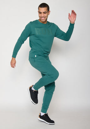 Jungle Green: Gemütliches Sweatshirt aus Bio-Baumwolle für Herren [11179]