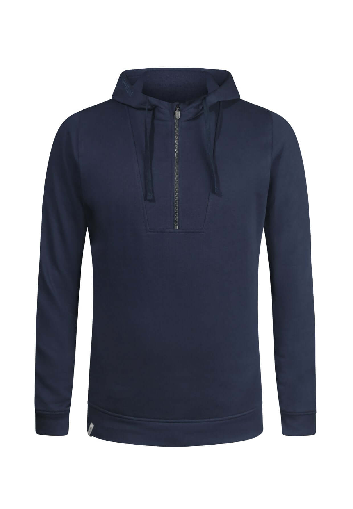 Blau:  Lässiger Half-Zip aus Bio-Baumwolle für Herren [11183]