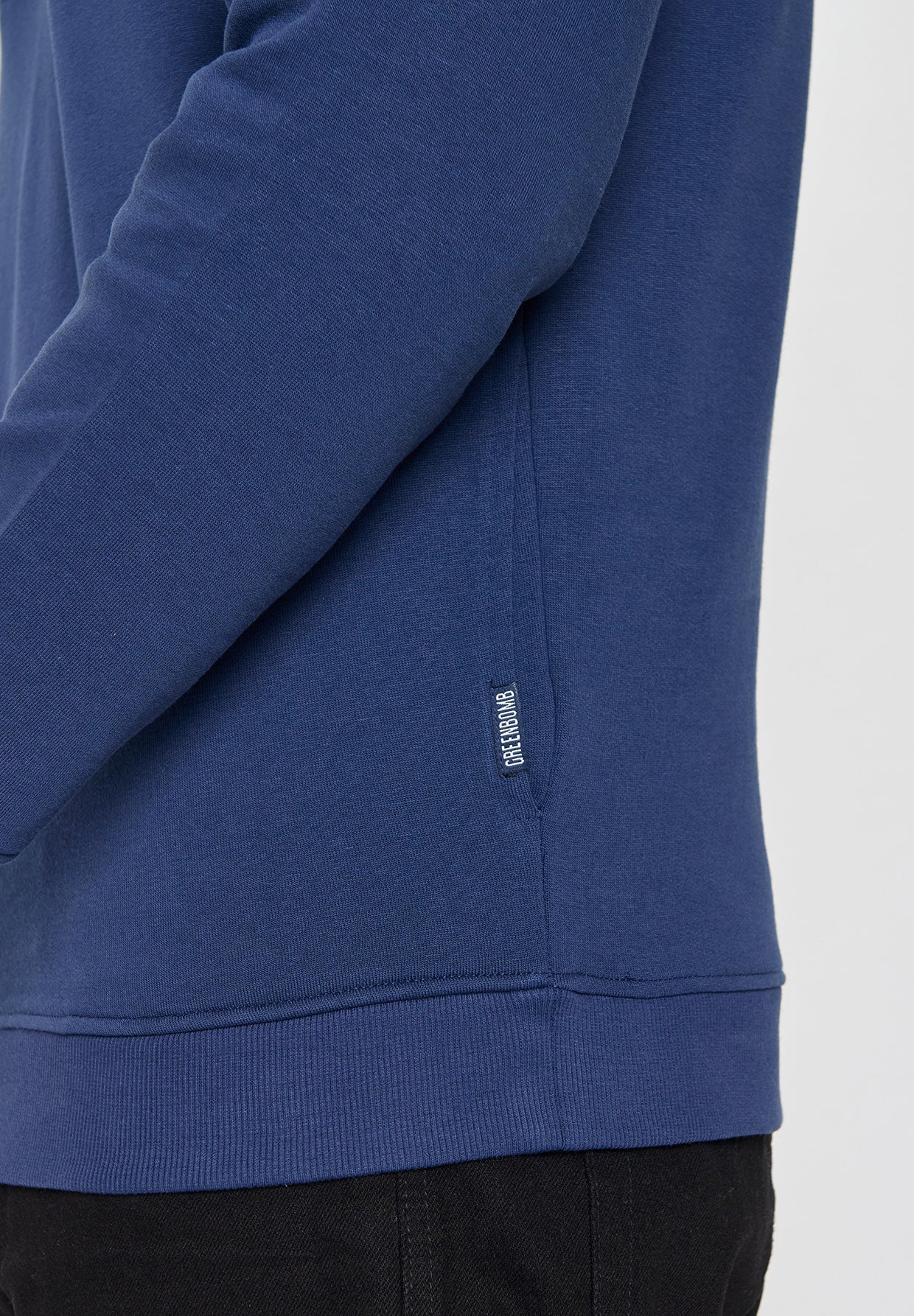 Navy: Lässiger Half-Zip aus Bio-Baumwolle für Herren [11184]