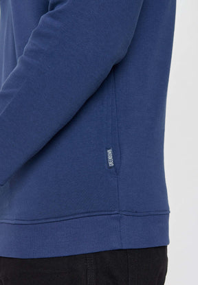 Blau:  Lässiger Half-Zip aus Bio-Baumwolle für Herren [11184]