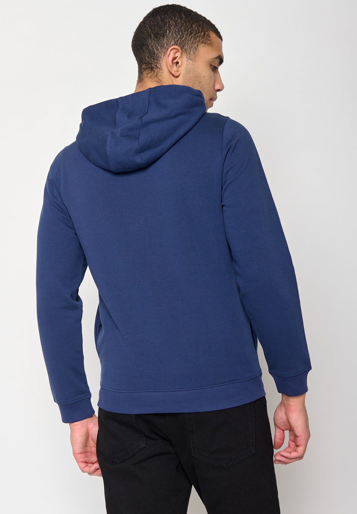 Navy: Lässiger Half-Zip aus Bio-Baumwolle für Herren [11188]