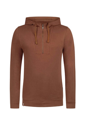 Rot:  Lässiger Half-Zip aus Bio-Baumwolle für Herren [11190]