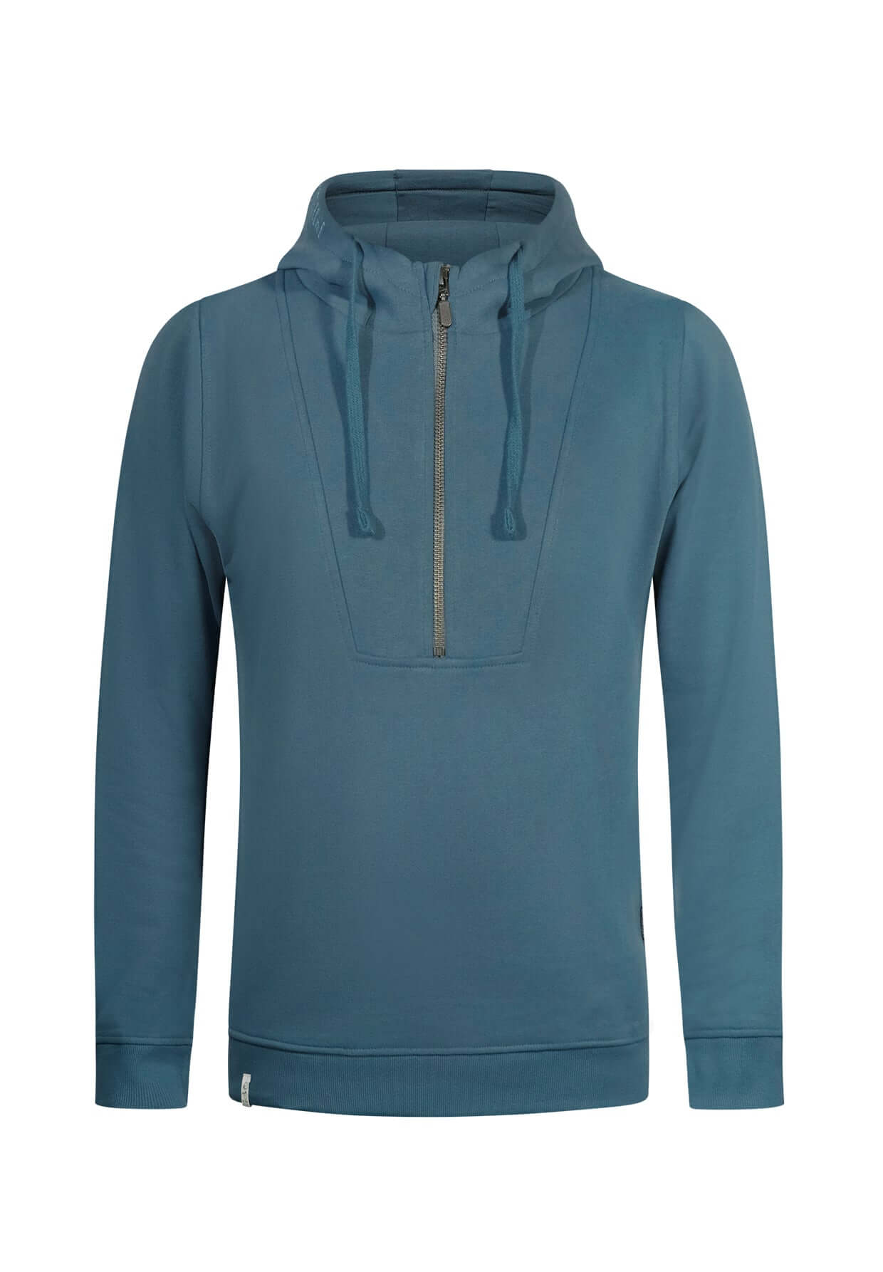 Blau:  Lässiger Half-Zip aus Bio-Baumwolle für Herren [11197]