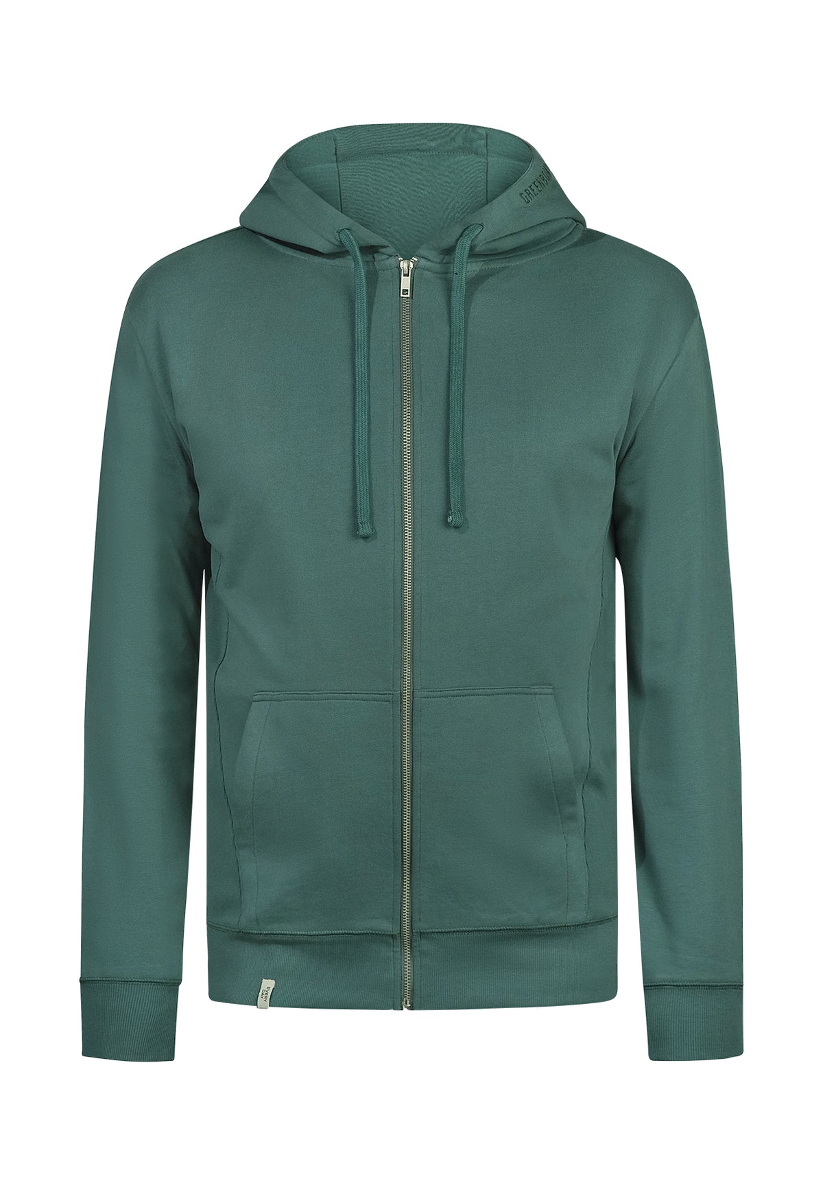 Jungle Green: Sportliche Zipjacke aus Bio-Baumwolle für Herren [11202]