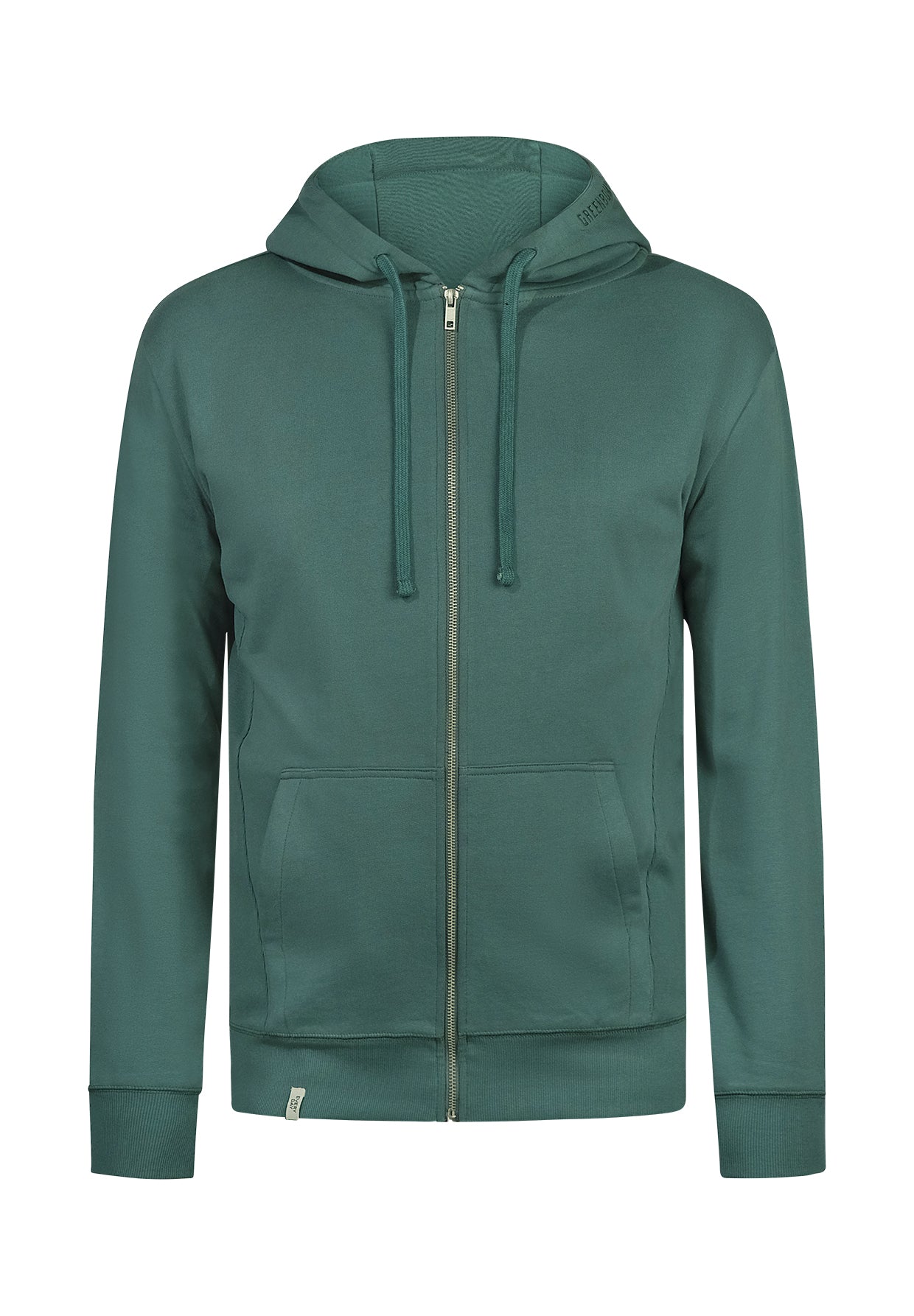 Jungle Green: Sportliche Zipjacke aus Bio-Baumwolle für Herren [11202]