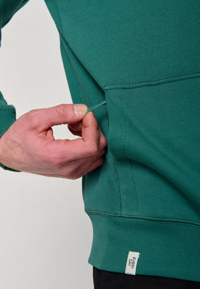 Jungle Green: Sportliche Zipjacke aus Bio-Baumwolle für Herren [11203]
