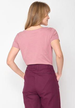 Old Rose: Sportliches T-Shirt aus Bio-Baumwolle für Damen [11245]