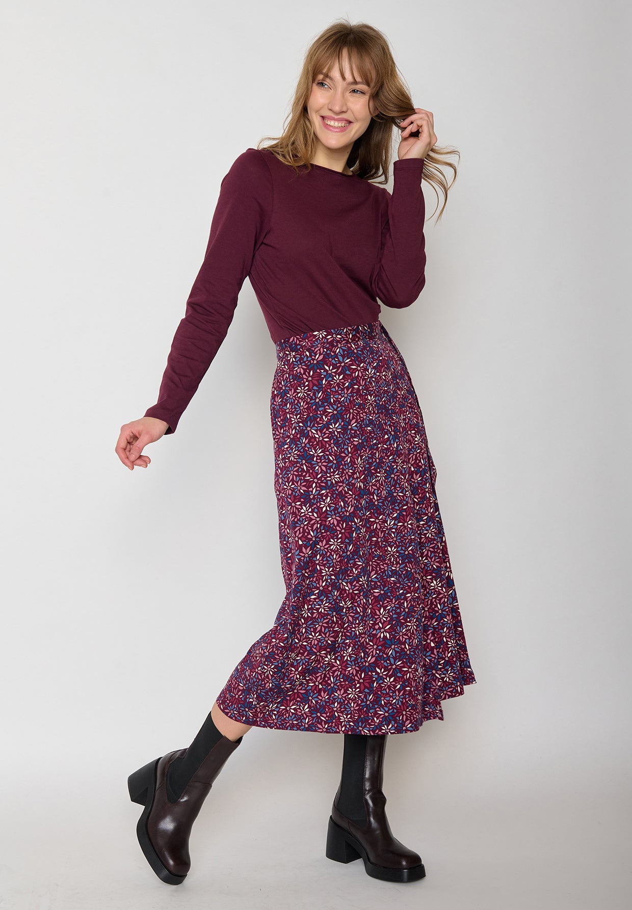 Velvet Rain: Sportliches Longsleeve aus Bio-Baumwolle für Damen [11249]