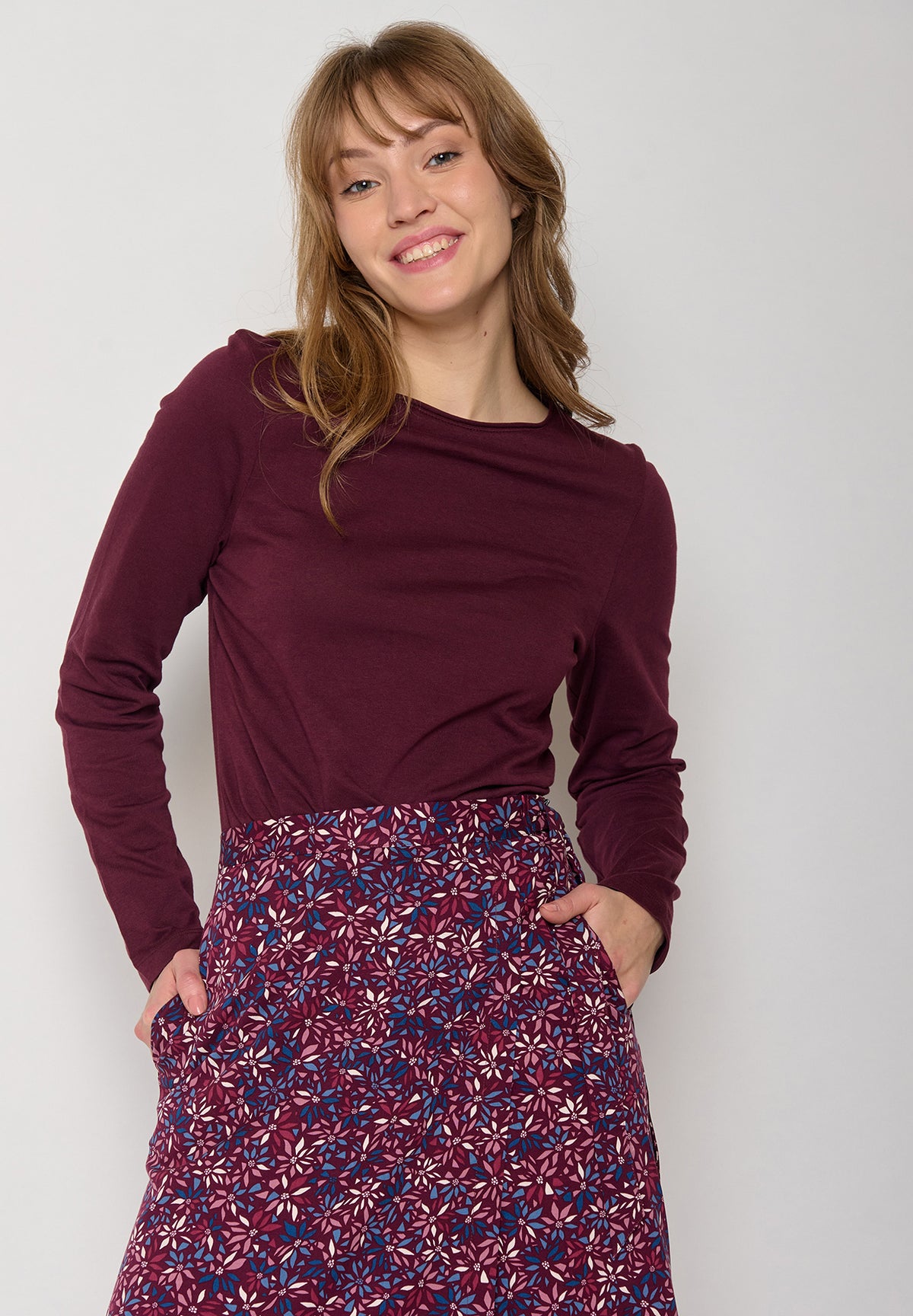 Velvet Rain: Sportliches Longsleeve aus Bio-Baumwolle für Damen [11250]