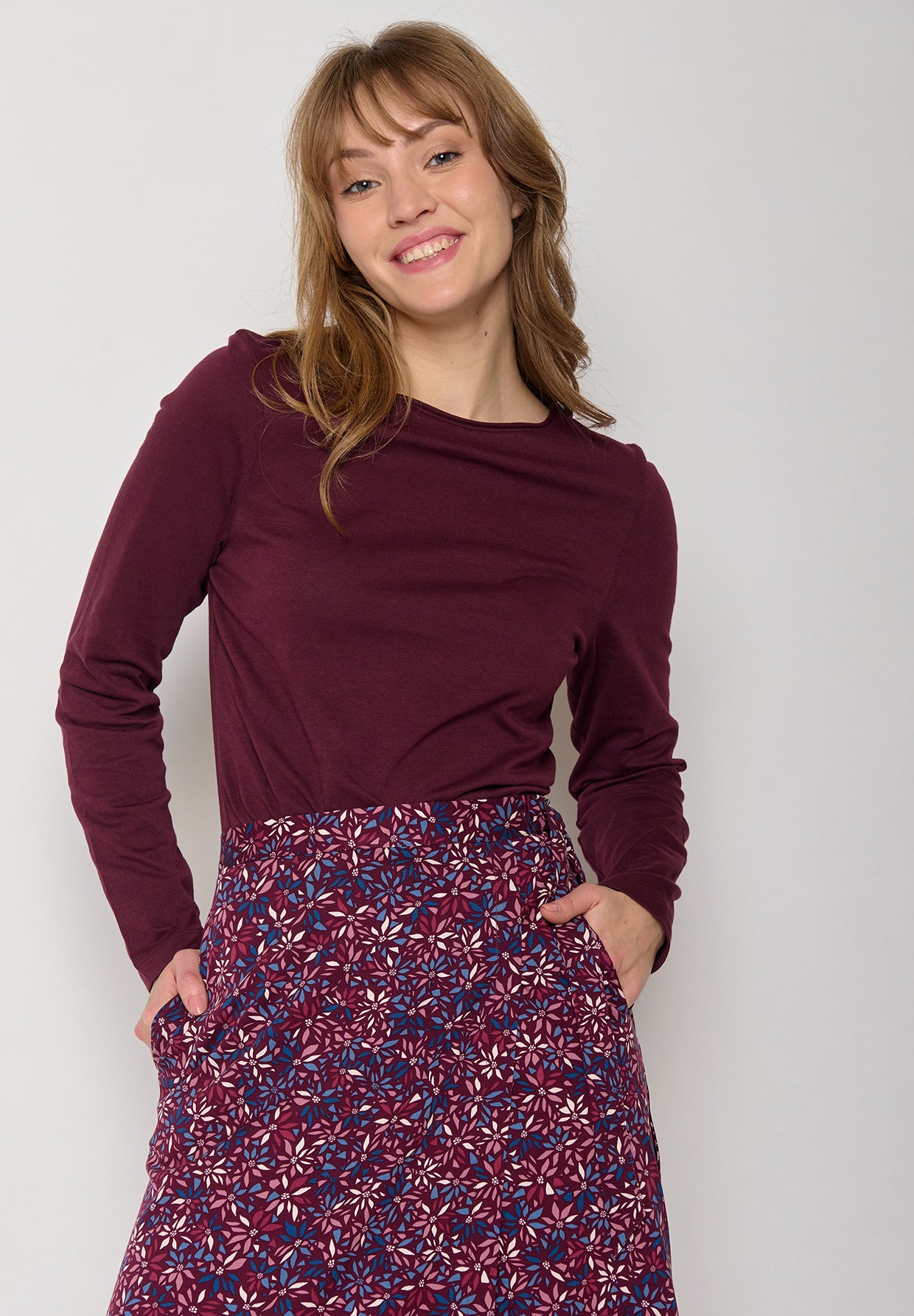 Velvet Rain: Sportliches Longsleeve aus Bio-Baumwolle für Damen [11250]