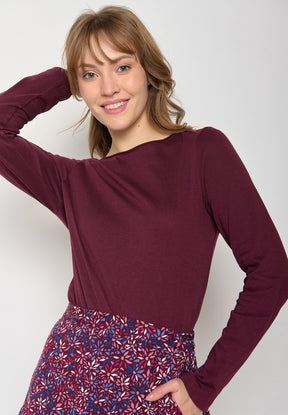 Velvet Rain: Sportliches Longsleeve aus Bio-Baumwolle für Damen [11252]