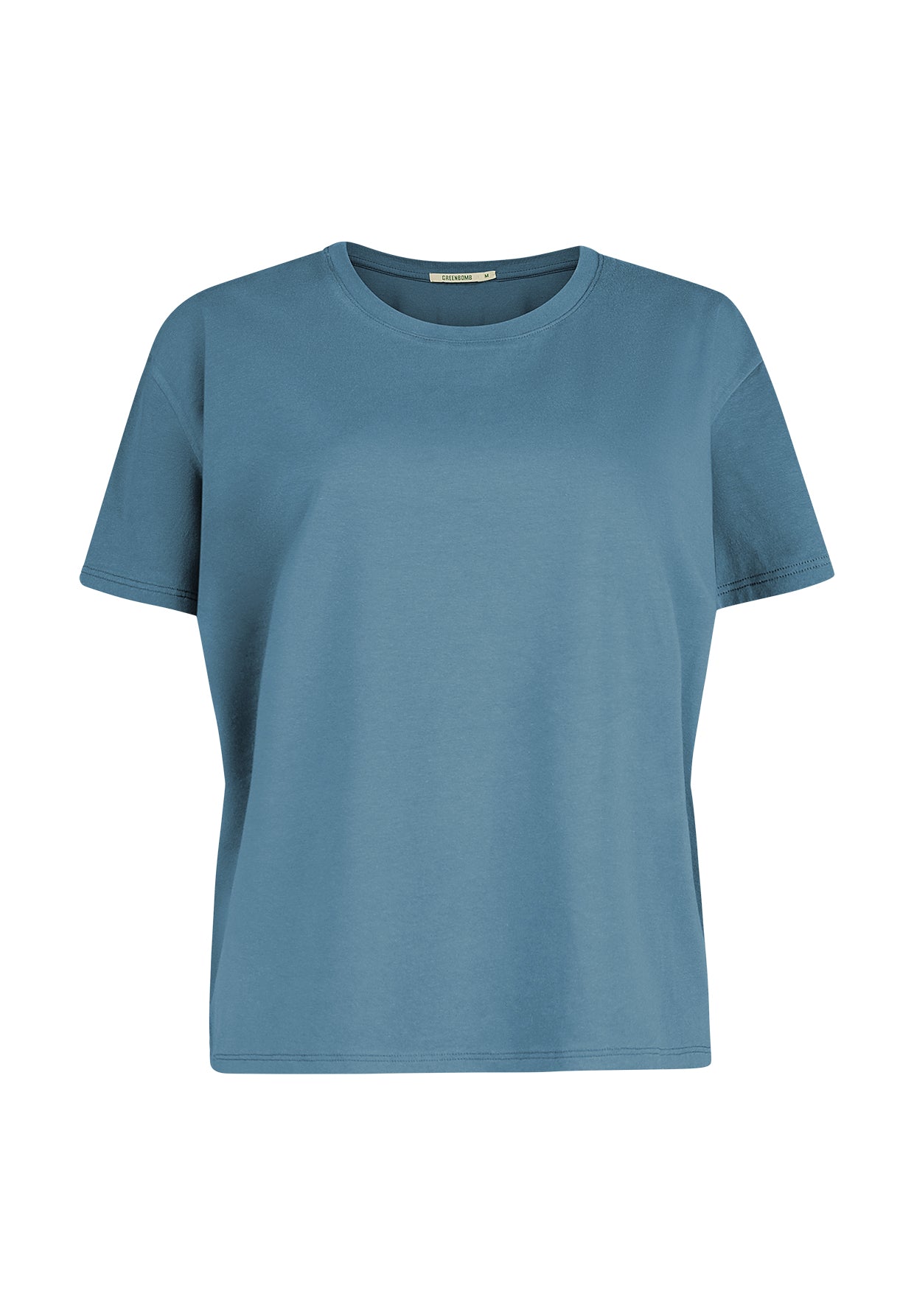Blau:  Lässiges T-Shirt aus Bio-Baumwoll Mix für Damen [11268]