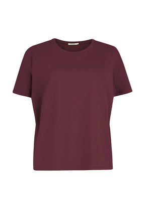 Rot:  Lässiges T-Shirt aus Bio-Baumwoll Mix für Damen [11277]