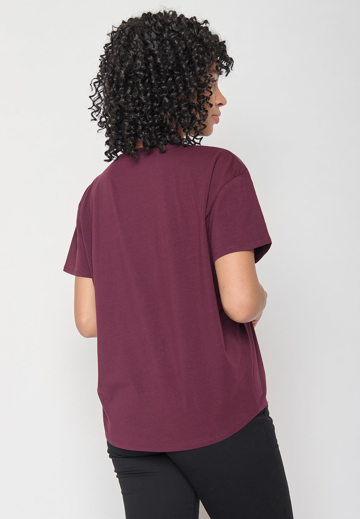 Velvet Rain: Lässiges T-Shirt aus Bio-Baumwoll-Mix für Damen [11280]