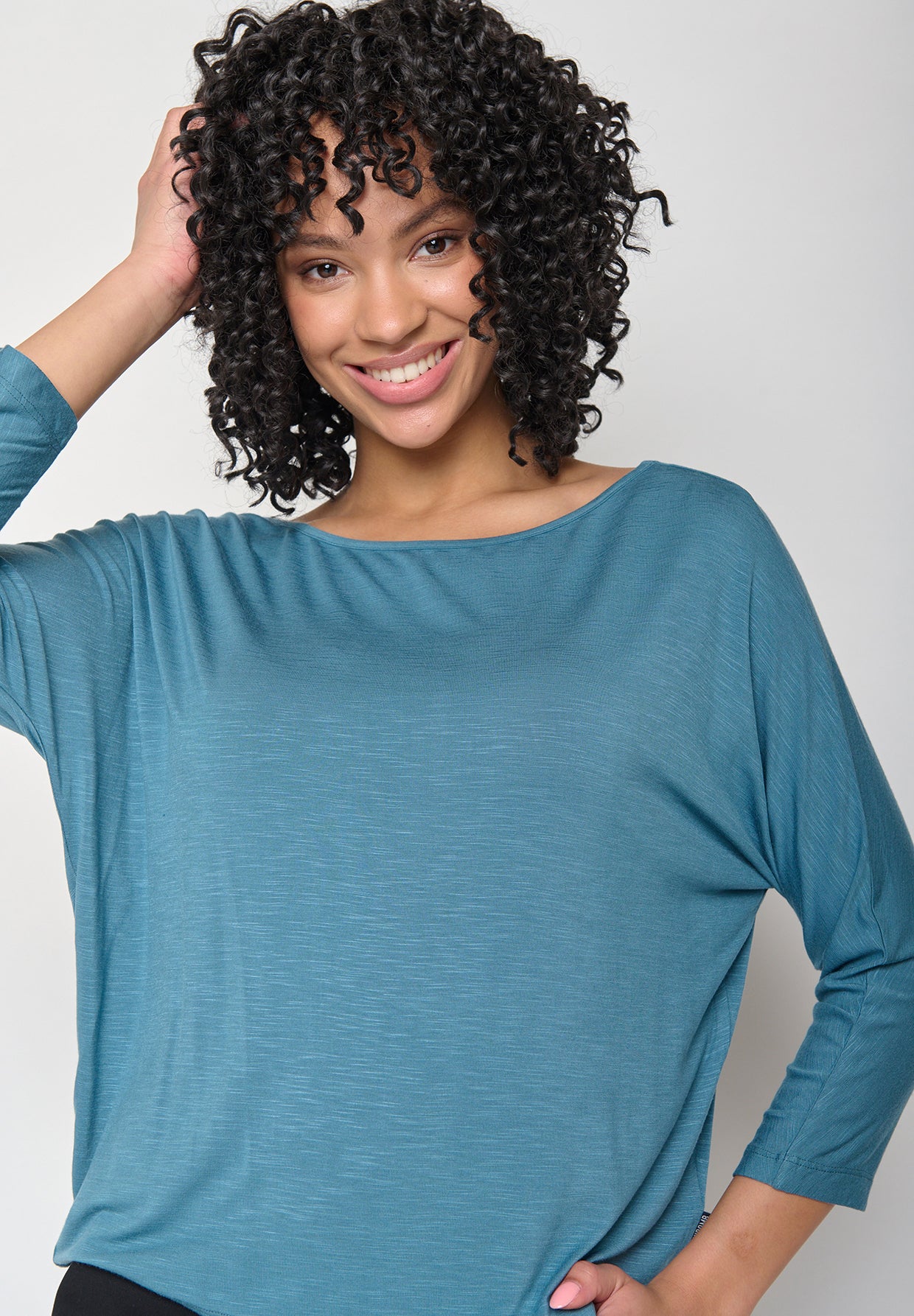 Steelblue: Gemütliches Longsleeve aus Viskose (LENZING™ ECOVERO™) Mix für Damen [11299]