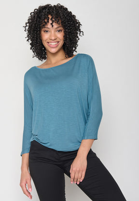 Steelblue: Gemütliches Longsleeve aus Viskose (LENZING™ ECOVERO™) Mix für Damen [11301]