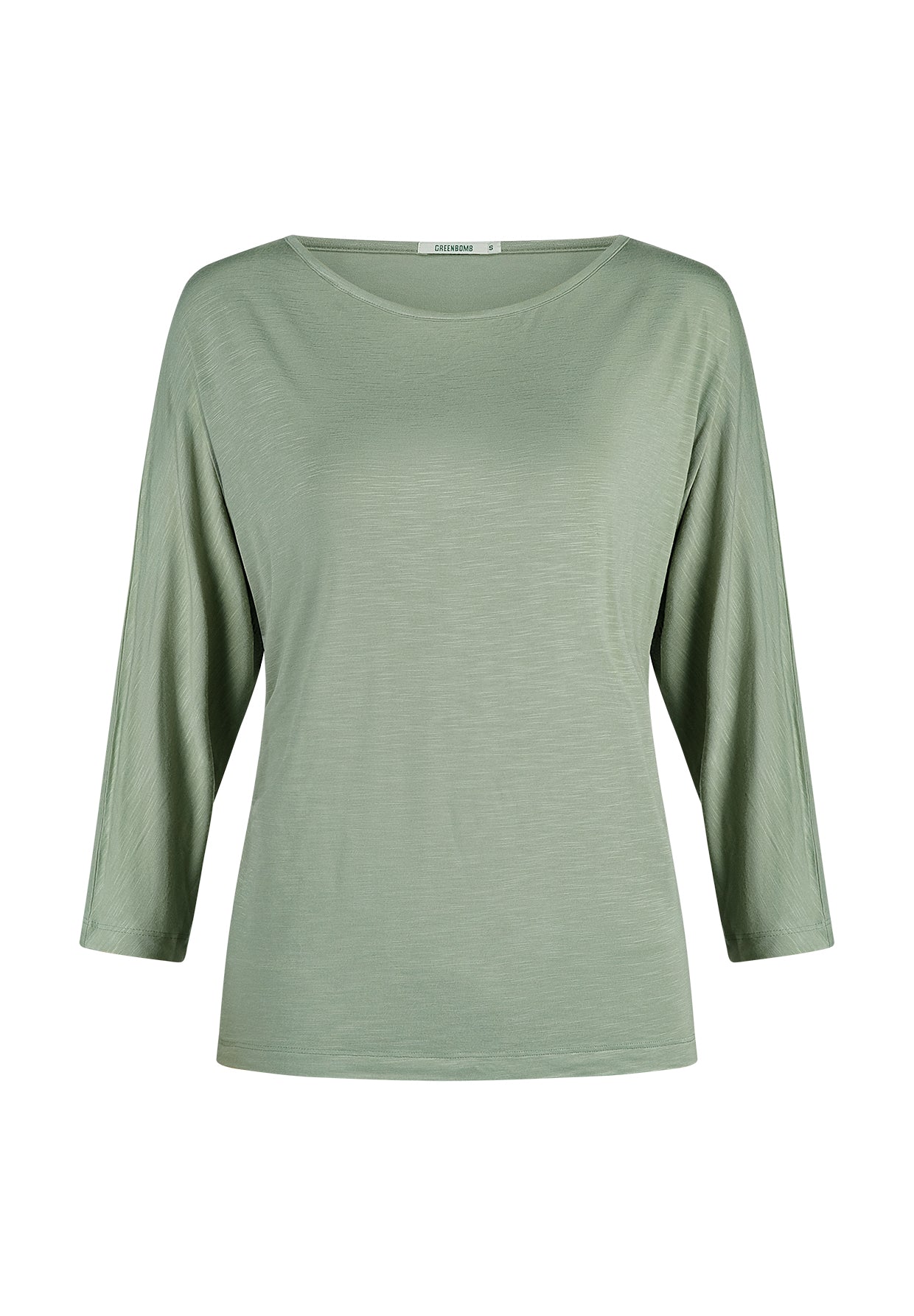 Pale Green: Gemütliches Longsleeve aus Viskose (LENZING™ ECOVERO™) Mix für Damen [11308]