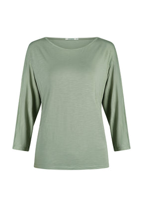Pale Green: Gemütliches Longsleeve aus Viskose (LENZING™ ECOVERO™) Mix für Damen [11308]