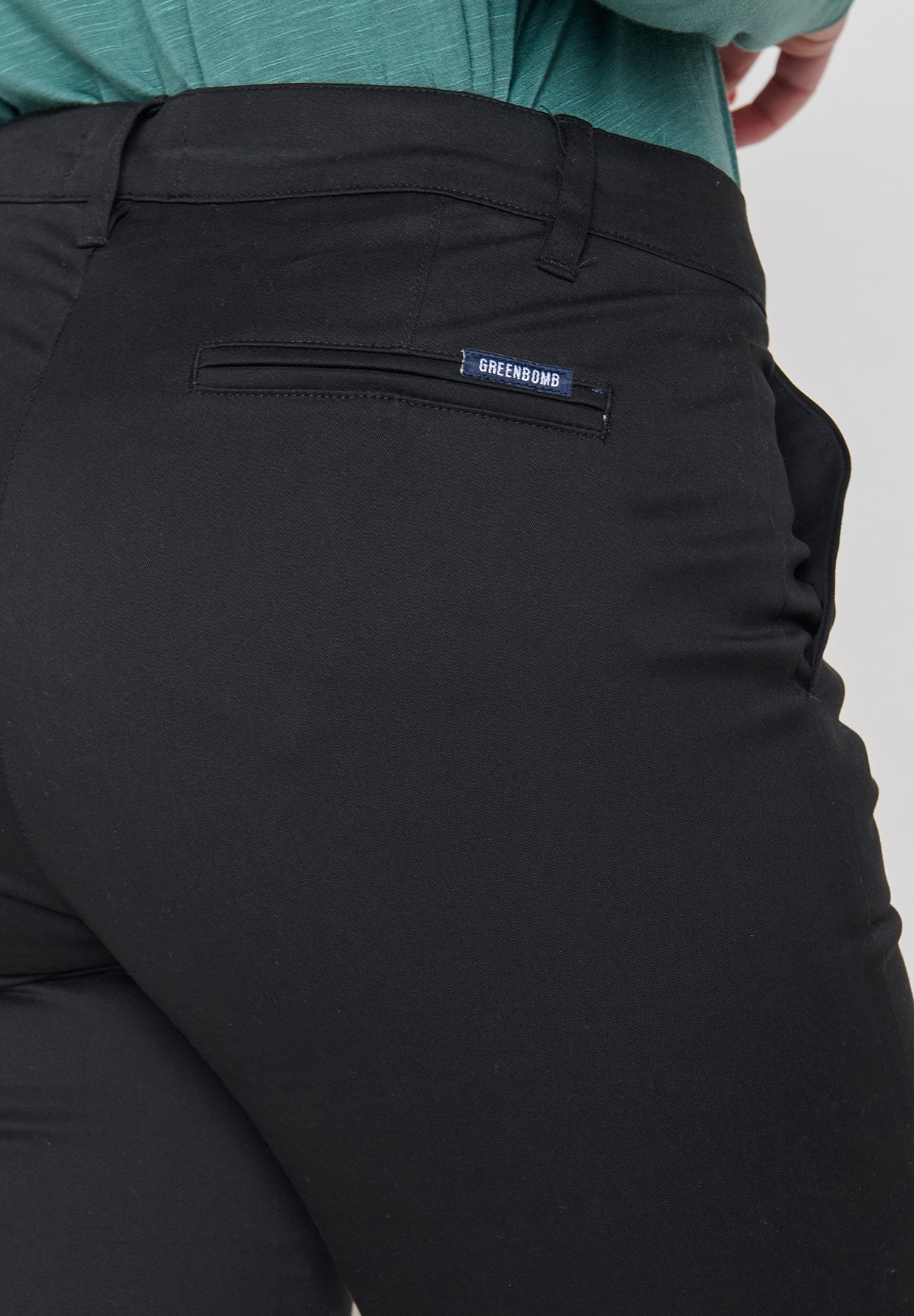Schwarz:  Gemütliche Chino aus Bio-Baumwoll Mix für Damen [11427]