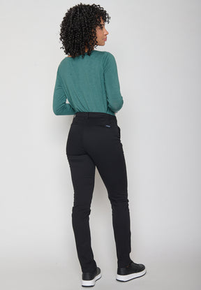 Schwarz:  Gemütliche Chino aus Bio-Baumwoll Mix für Damen [11428]
