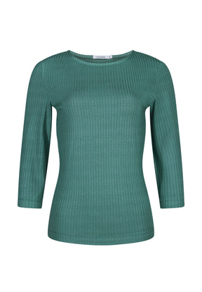 Jungle Green: Sportliches Longsleeve aus LENZING™ TENCEL™ Mix für Damen [11447]