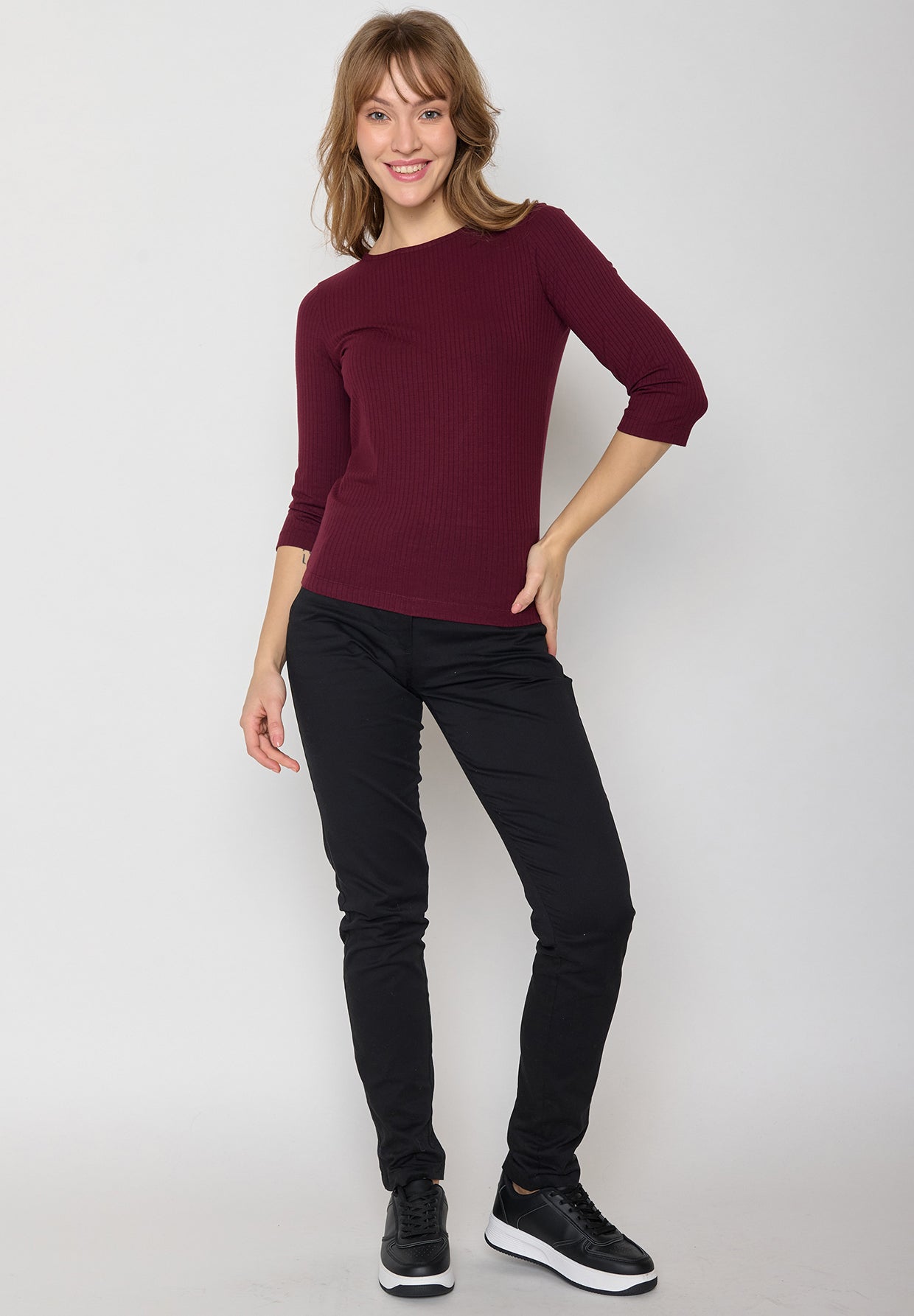 Velvet Rain: Sportliches Longsleeve aus LENZING™ TENCEL™ Mix für Damen [11457]