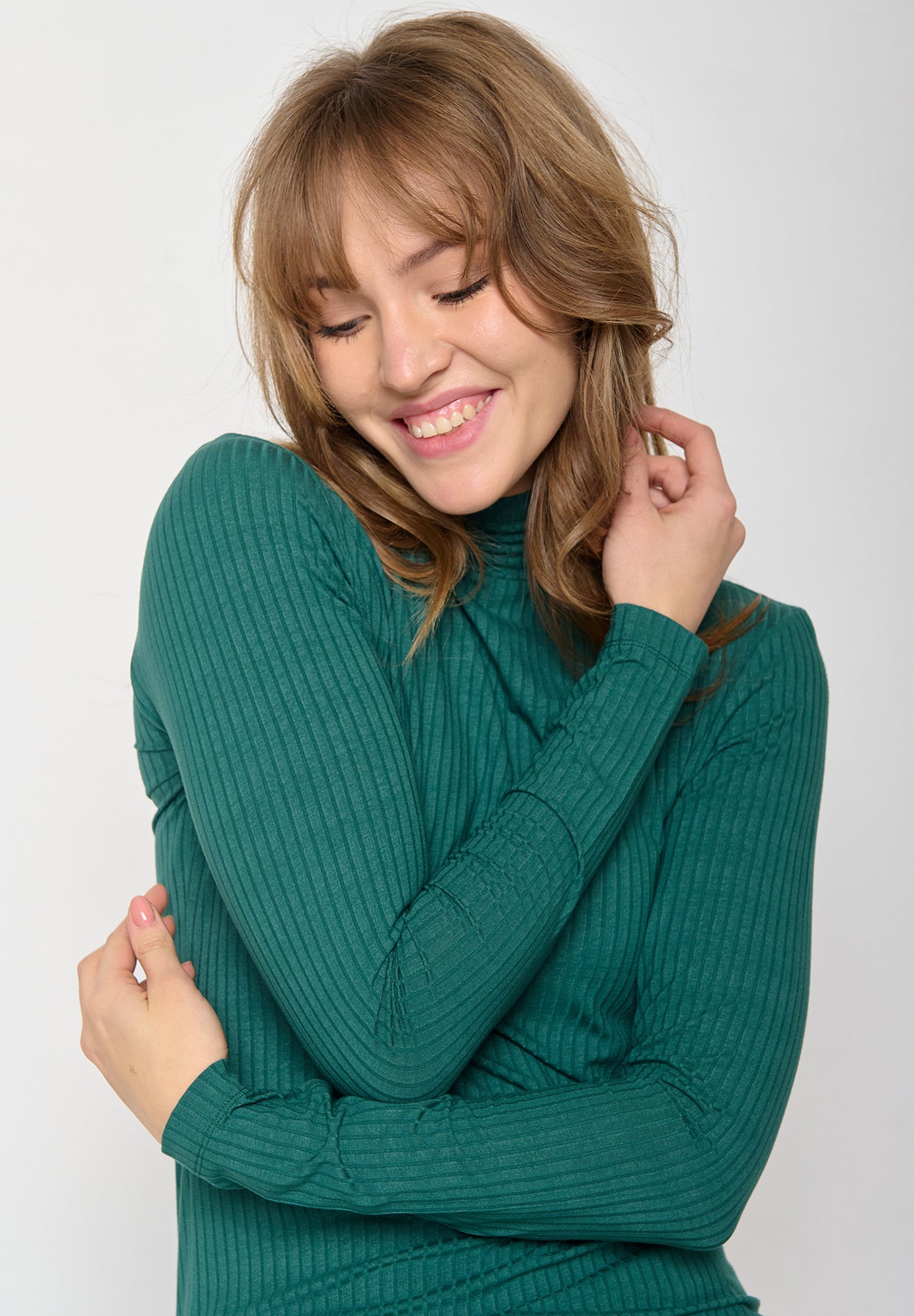 Jungle Green: Lässiges Longsleeve aus LENZING™ TENCEL™ Mix für Damen [11464]
