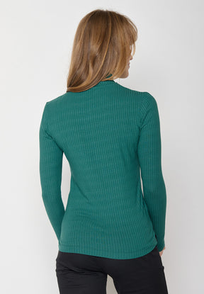 Jungle Green: Lässiges Longsleeve aus LENZING™ TENCEL™ Mix für Damen [11465]