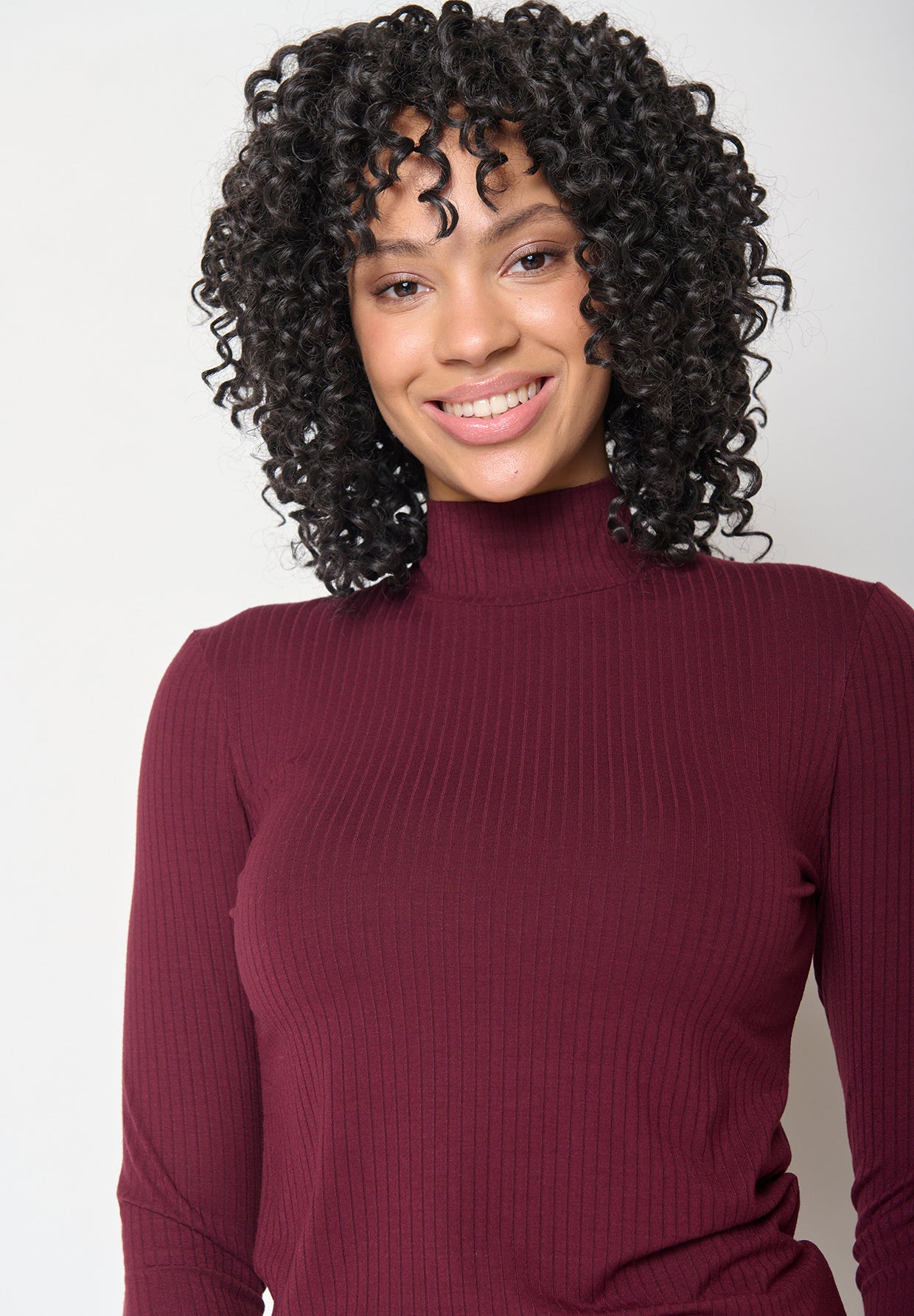 Rot:  Lässiges Longsleeve aus LENZING™ TENCEL™ Mix für Damen [11474]