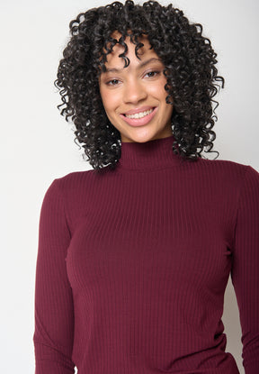 Rot:  Lässiges Longsleeve aus LENZING™ TENCEL™ Mix für Damen [11474]