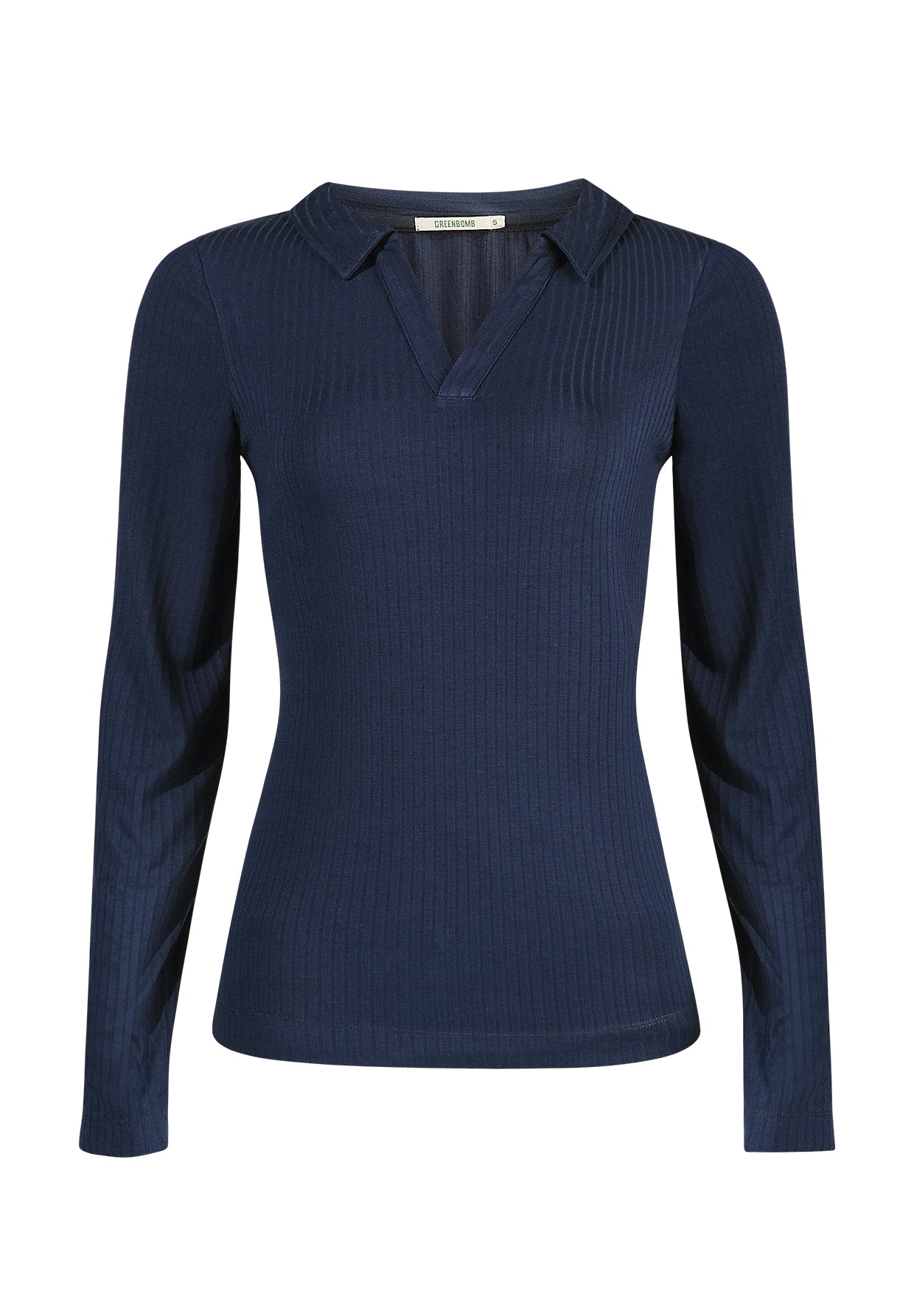 Navy: Elegantes Longsleeve aus LENZING™ Tencel für Damen [11481]