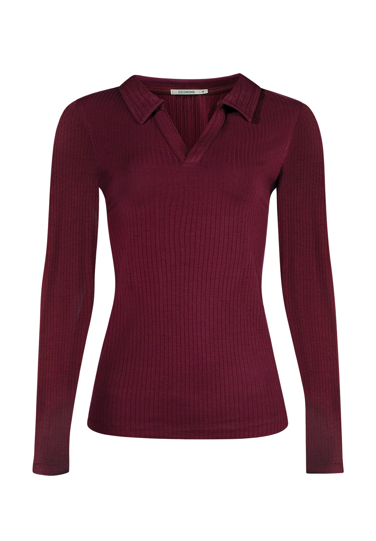 Rot:  Elegantes Longsleeve aus LENZING™ Tencel für Damen [11485]