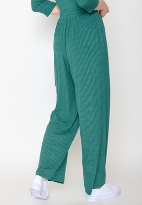 Jungle Green: Elegante Hose aus LENZING™ Tencel™ für Damen [11492]