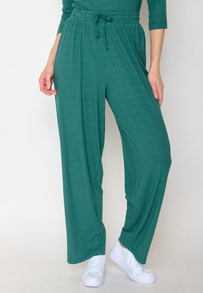 Jungle Green: Lässige Hose aus LENZING™ ECOVERO™ für Damen [11493]