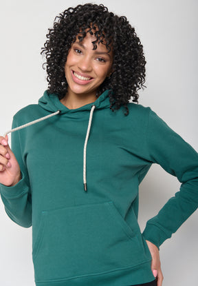 Grün:  Gemütlicher Hoodie aus Bio-Baumwolle für Damen [11655]