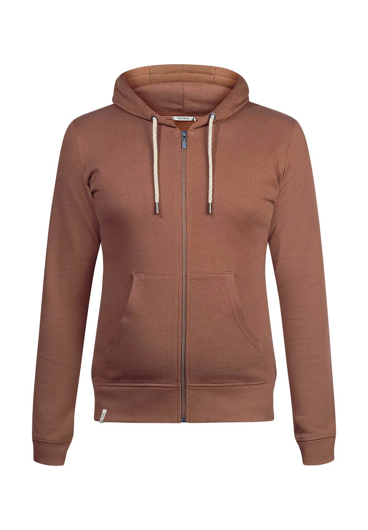 Wood Bark: Gemütliche Zipjacke aus Bio-Baumwolle für Damen [11661]