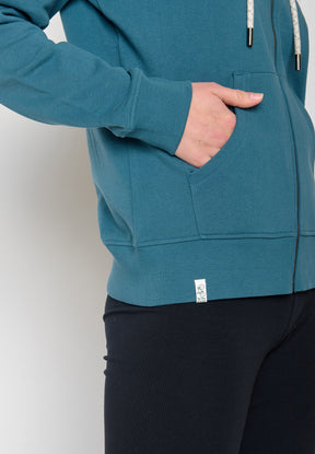 Blue Stone: Gemütliche Zipjacke aus Bio-Baumwolle für Damen [11666]