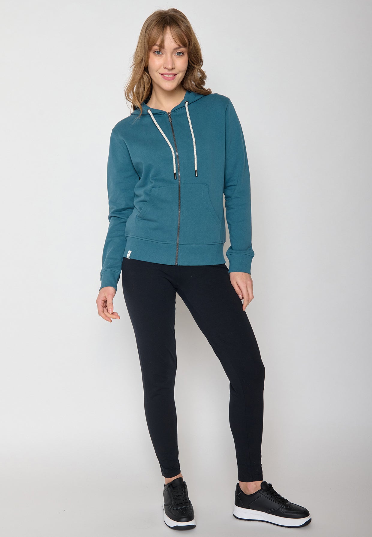 Blue Stone: Gemütliche Zipjacke aus Bio-Baumwolle für Damen [11667]
