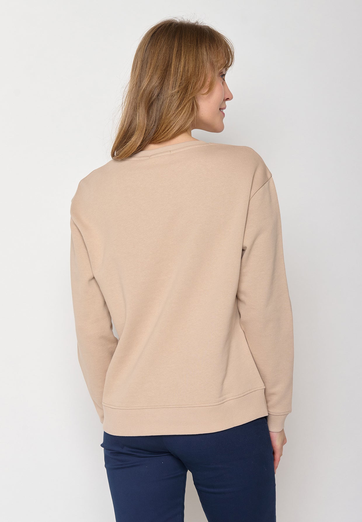Braun:  Gemütliches Sweatshirt aus Bio-Baumwolle für Damen [11673]