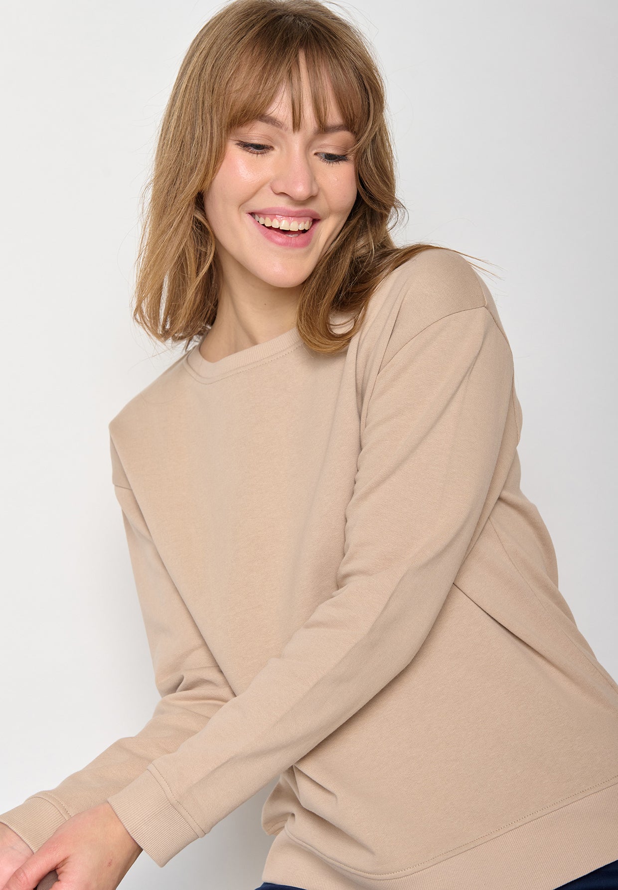 Braun:  Gemütliches Sweatshirt aus Bio-Baumwolle für Damen [11674]