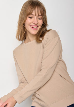 Latte: Gemütliches Sweatshirt aus Bio-Baumwolle für Damen [11674]
