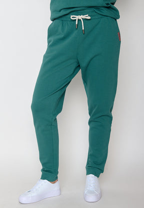 Jungle Green: Gemütliche Jogginghose aus Bio-Baumwolle für Damen [11680]
