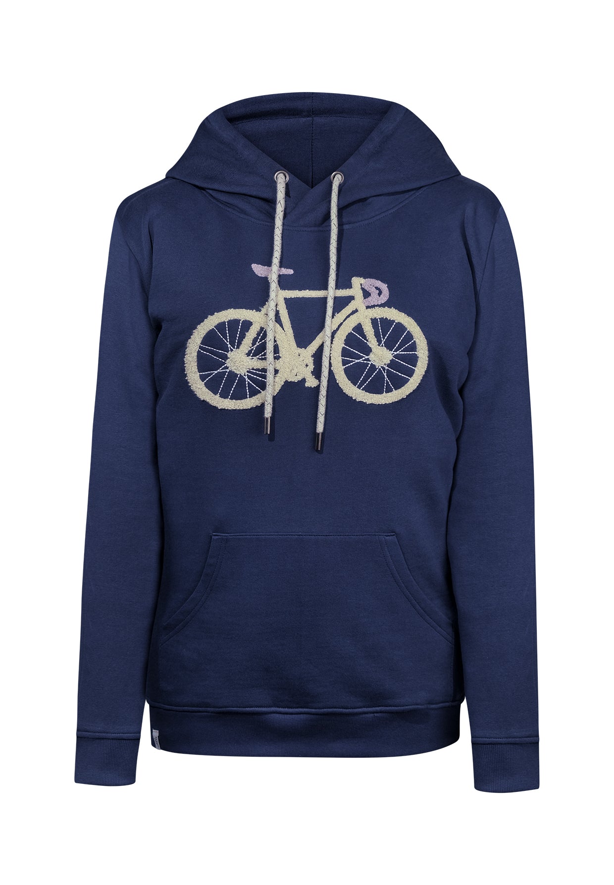 Navy: Gemütlicher Hoodie aus Bio-Baumwolle für Damen [11686]