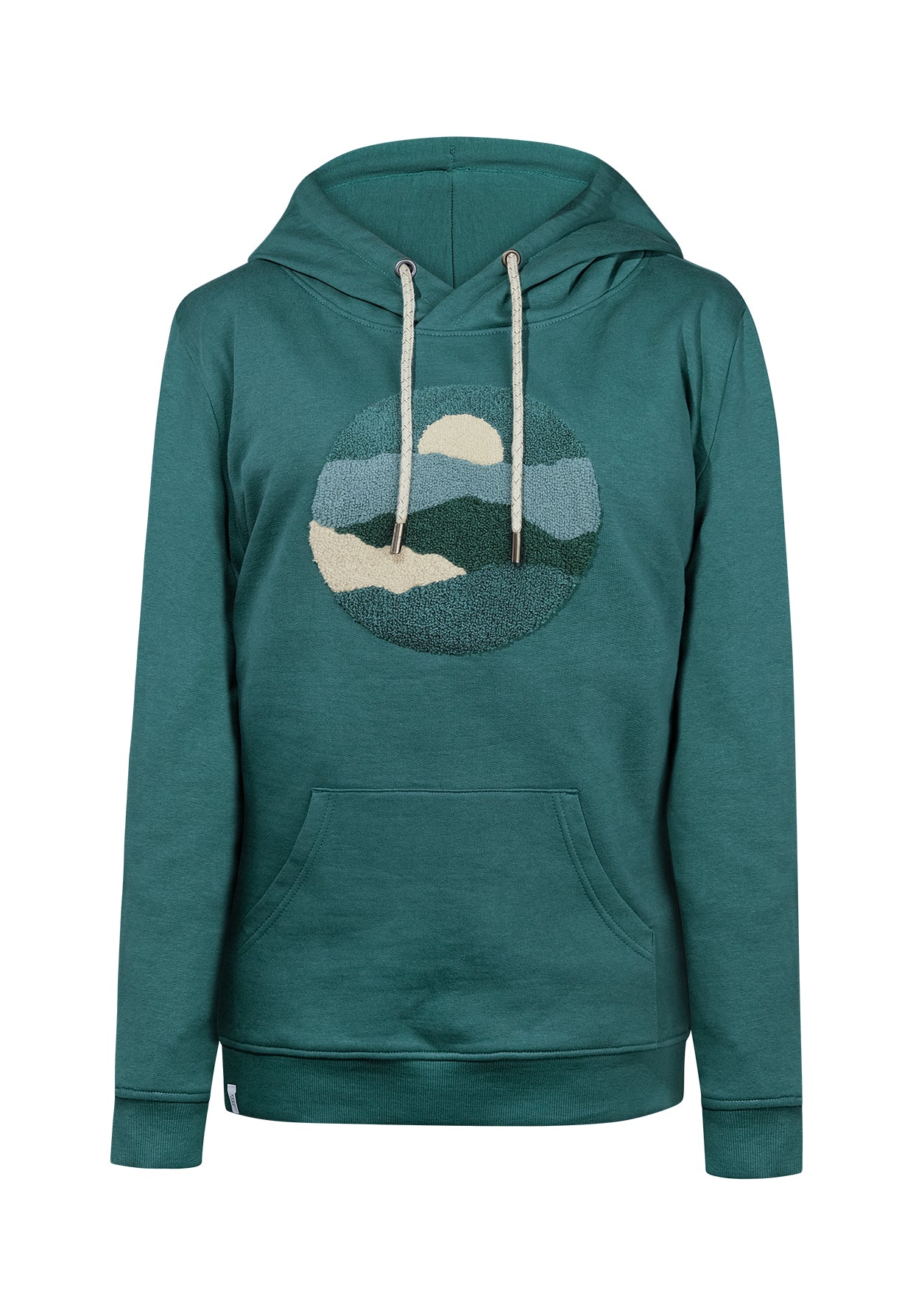 Jungle Green: Gemütlicher Hoodie aus Bio-Baumwolle für Damen [11699]
