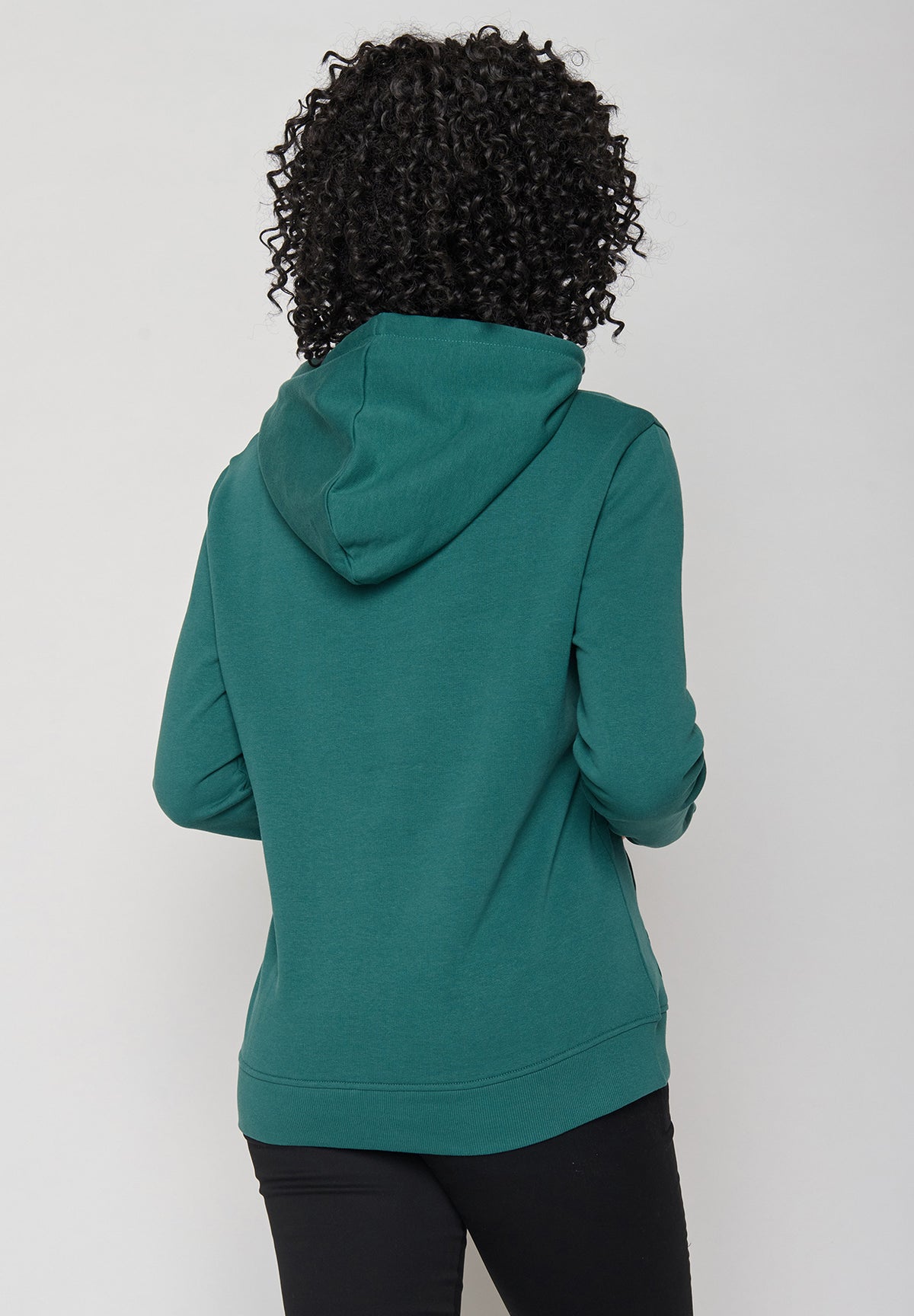 Jungle Green: Gemütlicher Hoodie aus Bio-Baumwolle für Damen [11704]