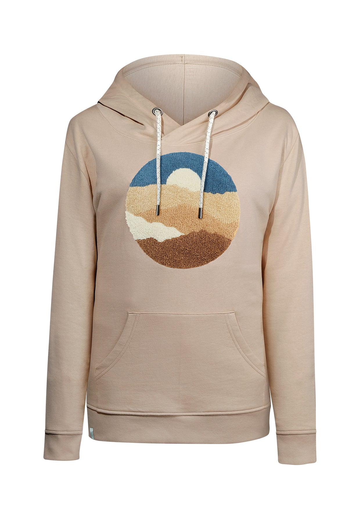 Latte: Gemütlicher Hoodie aus Bio-Baumwolle für Damen [11706]