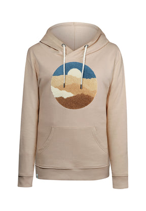Latte: Gemütlicher Hoodie aus Bio-Baumwolle für Damen [11706]