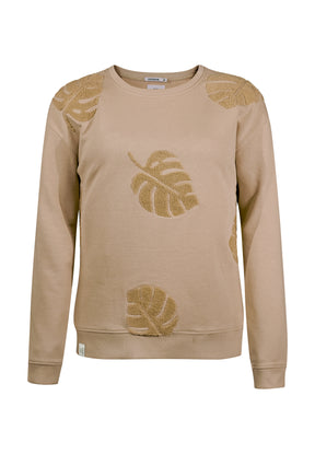 Latte: Gemütliches Sweatshirt aus Bio-Baumwolle für Damen [11718]
