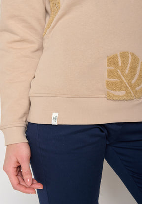 Latte: Gemütliches Sweatshirt aus Bio-Baumwolle für Damen [11720]