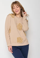 Latte: Gemütliches Sweatshirt aus Bio-Baumwolle für Damen [11722]